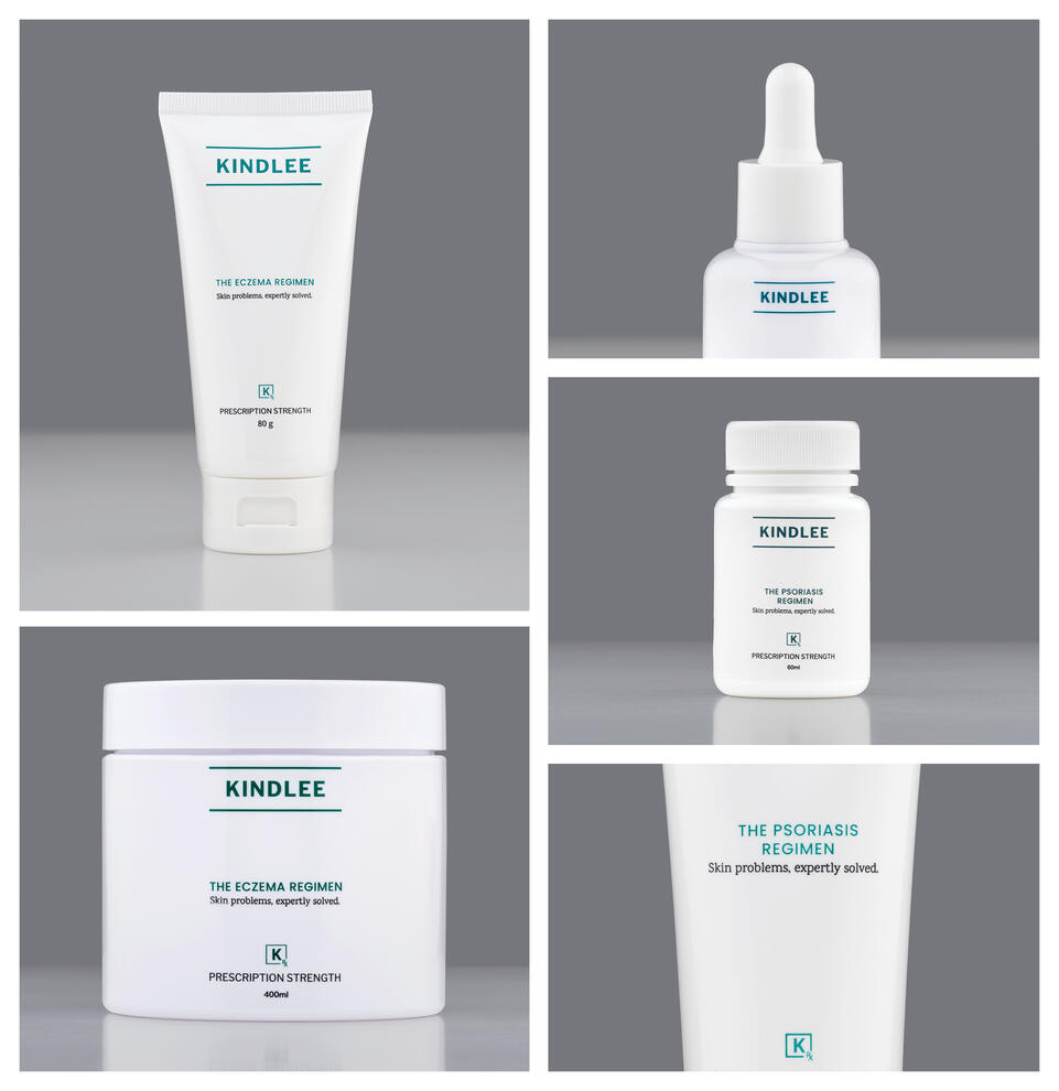 Product Photography Commercial product skin cream bottles kindleerx.com dermatology eczema by Tampa photographer Sidney Oster